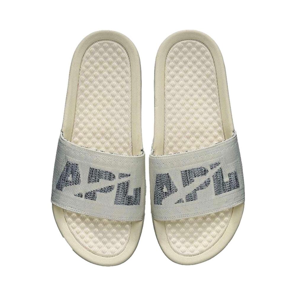 APL Women’s Big Logo Techloom Slide – Pristine/Heather Grey | Size 6 | NEW
